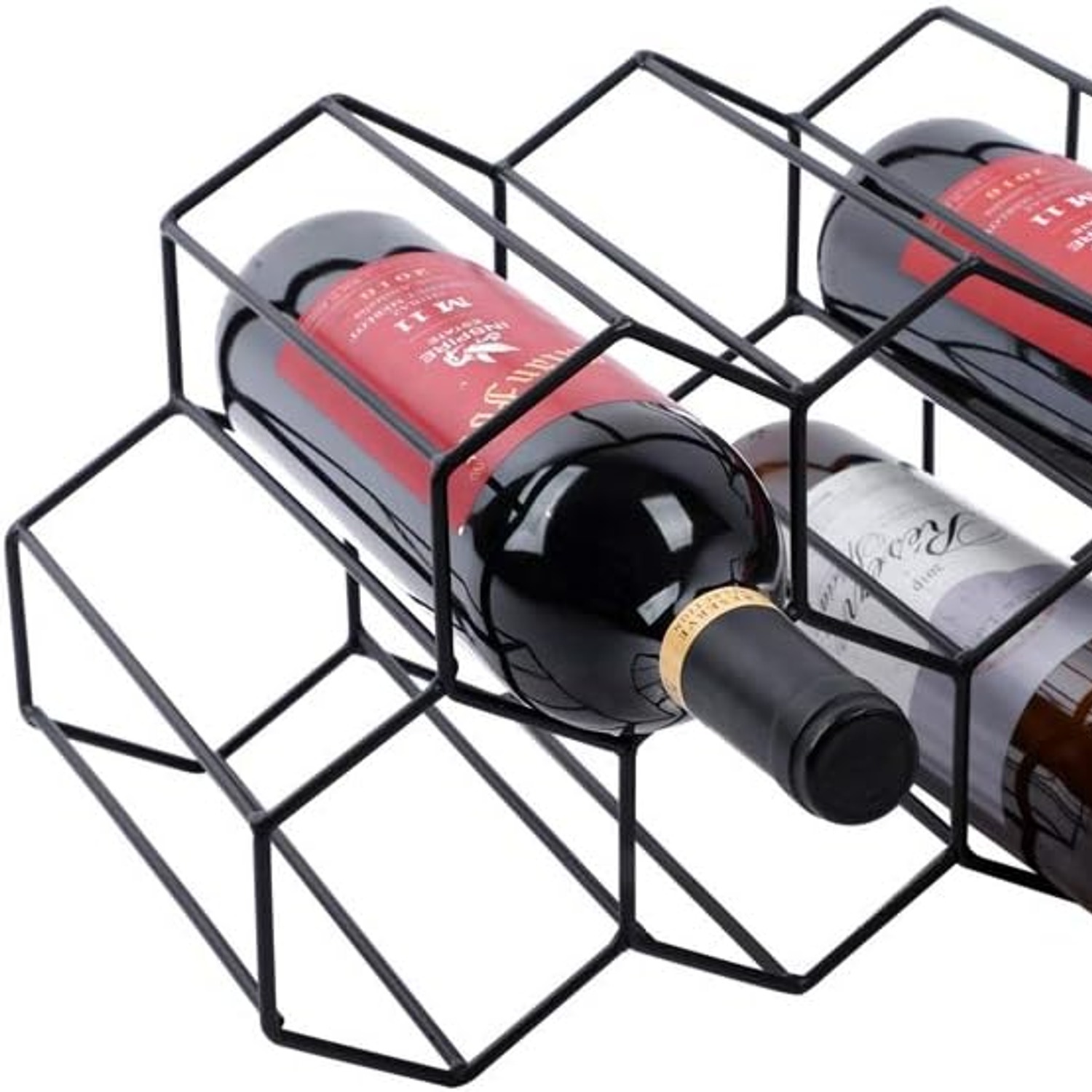 Urban Deco 9 Bottle Brass Countertop Wine Rack: image 5