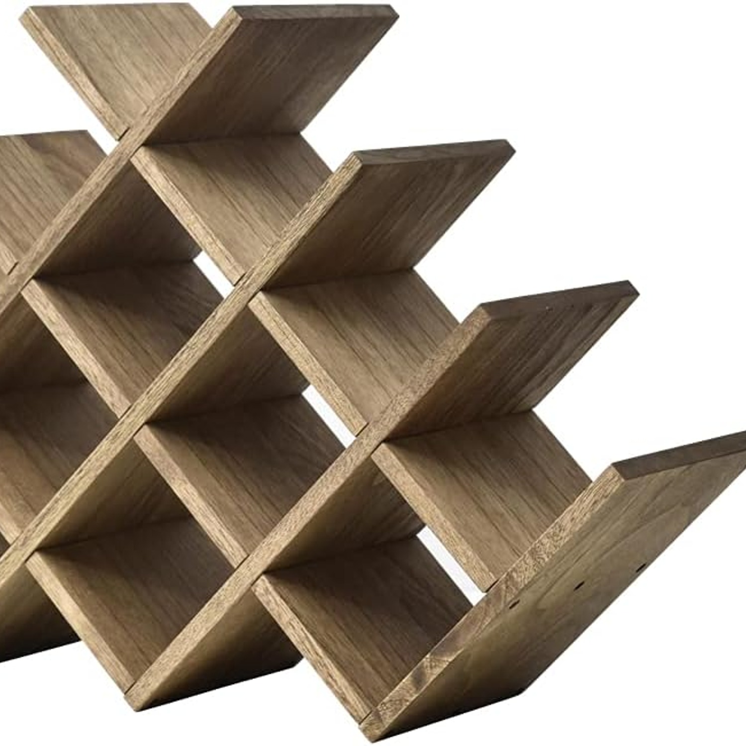 3-Tier Wooden Wine Rack (8 Bottle, Countertop)