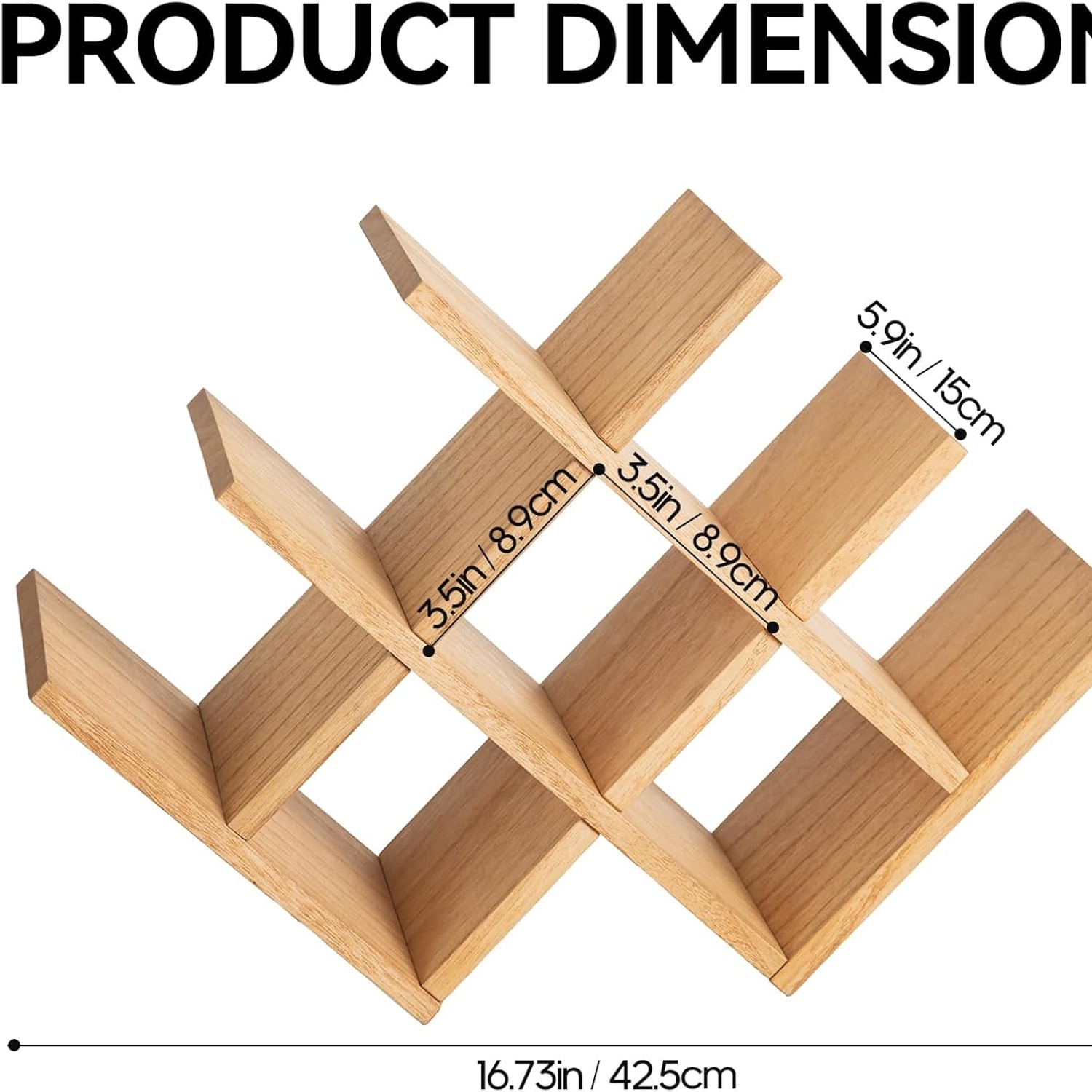 3-Tier Wooden Wine Rack (8 Bottle, Countertop): image 7