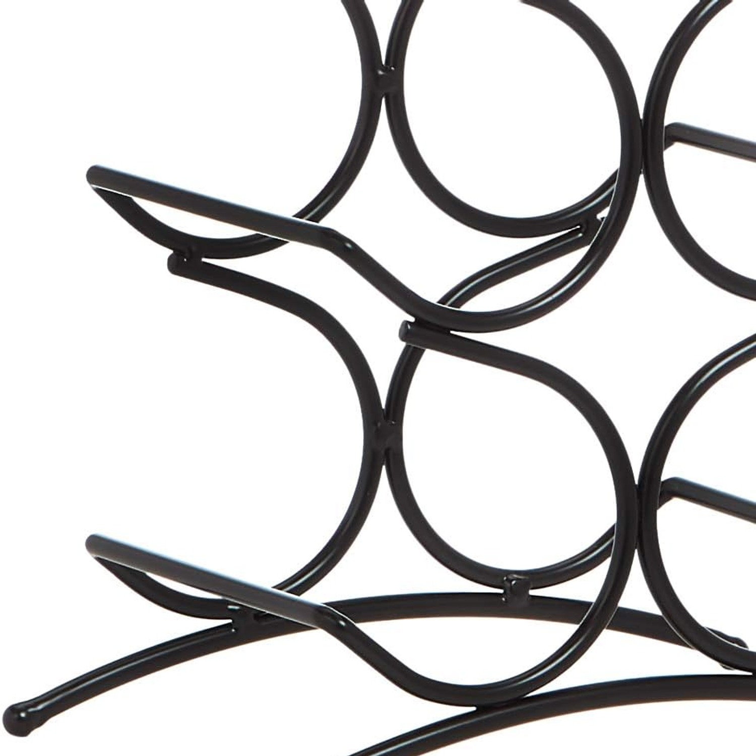 Black Metal 12-Bottle Freestanding Wine Rack: image 3