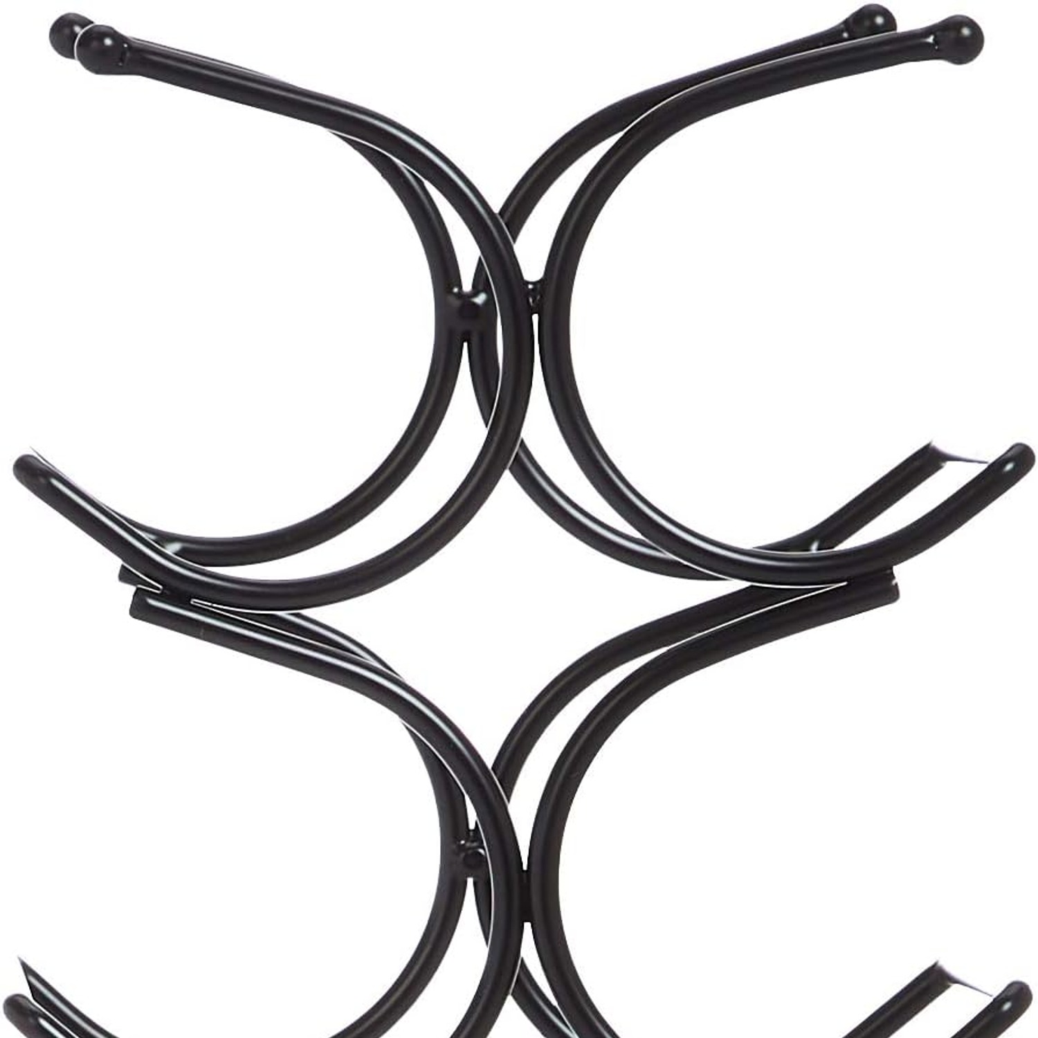 Black Metal 12-Bottle Freestanding Wine Rack: image 4