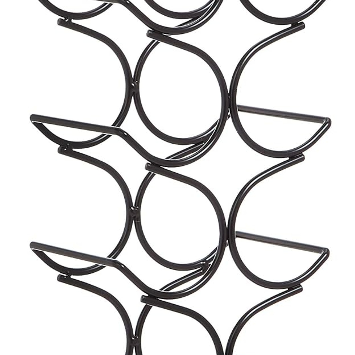 Black Metal 12-Bottle Freestanding Wine Rack