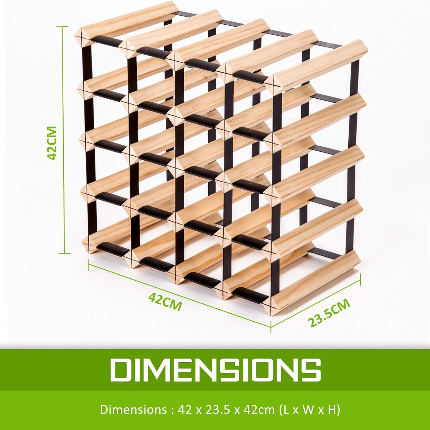 Home Ready Timber Wine Rack 20 Bottle