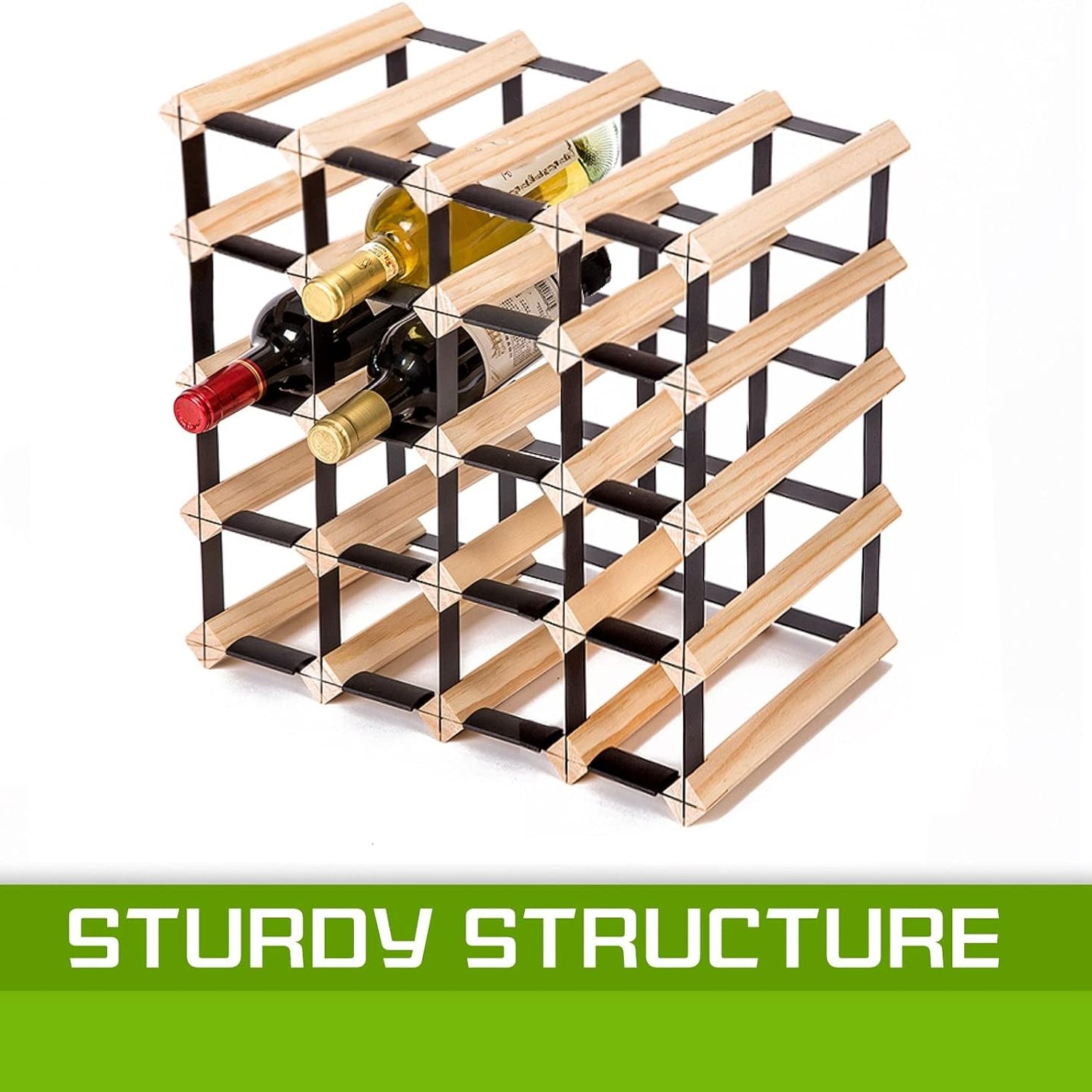 Home Ready Timber Wine Rack 20 Bottle: image 7