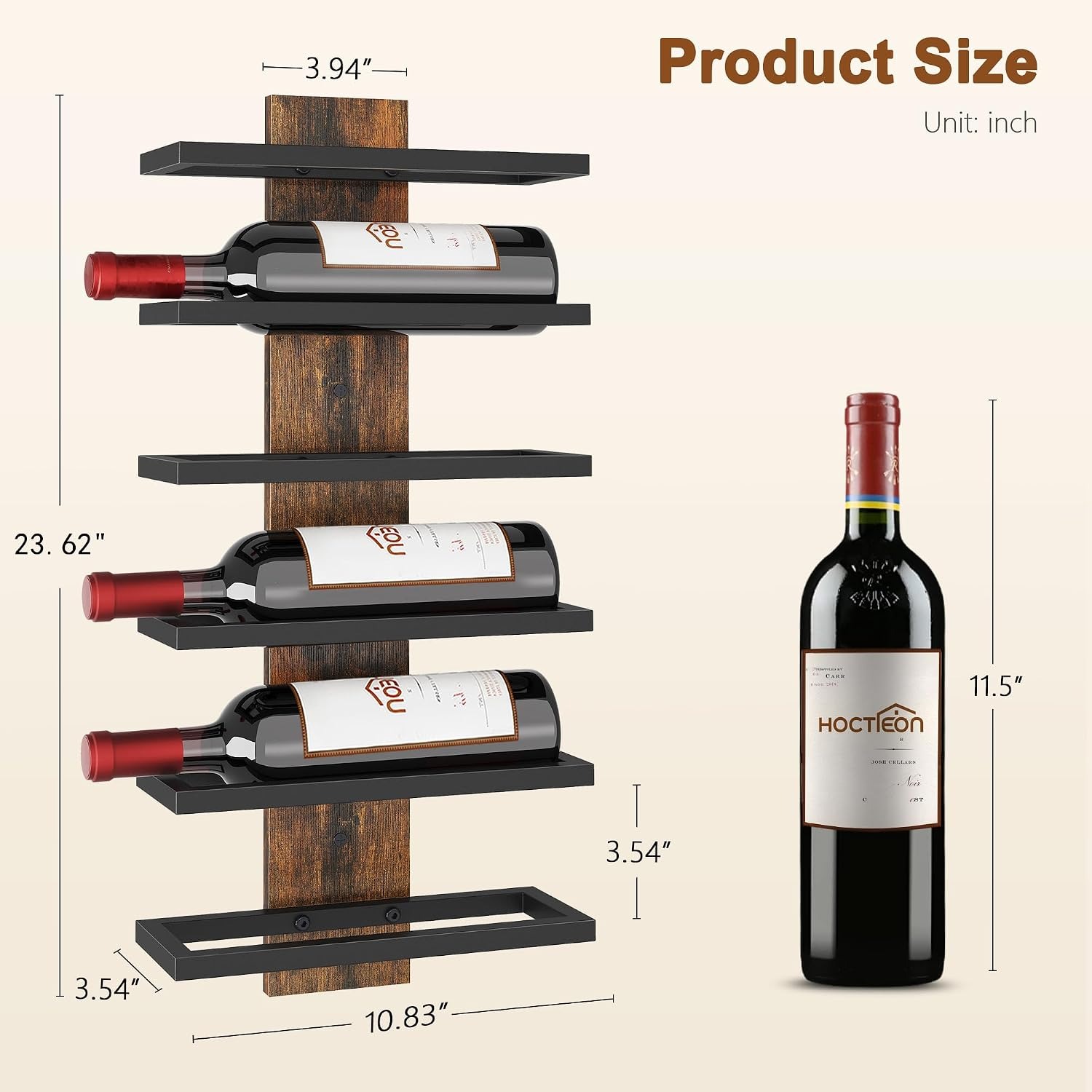 6 Tier Wall Mounted Wine Rack: image 9