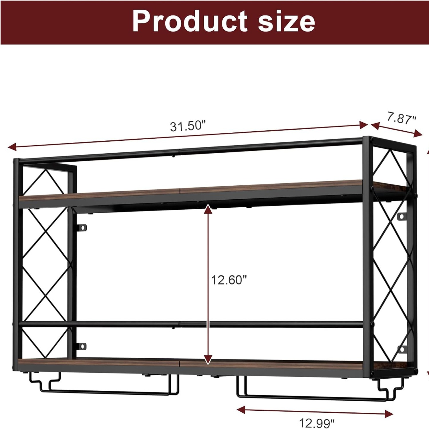 Wall Wine Rack with Glass Holder: image 6