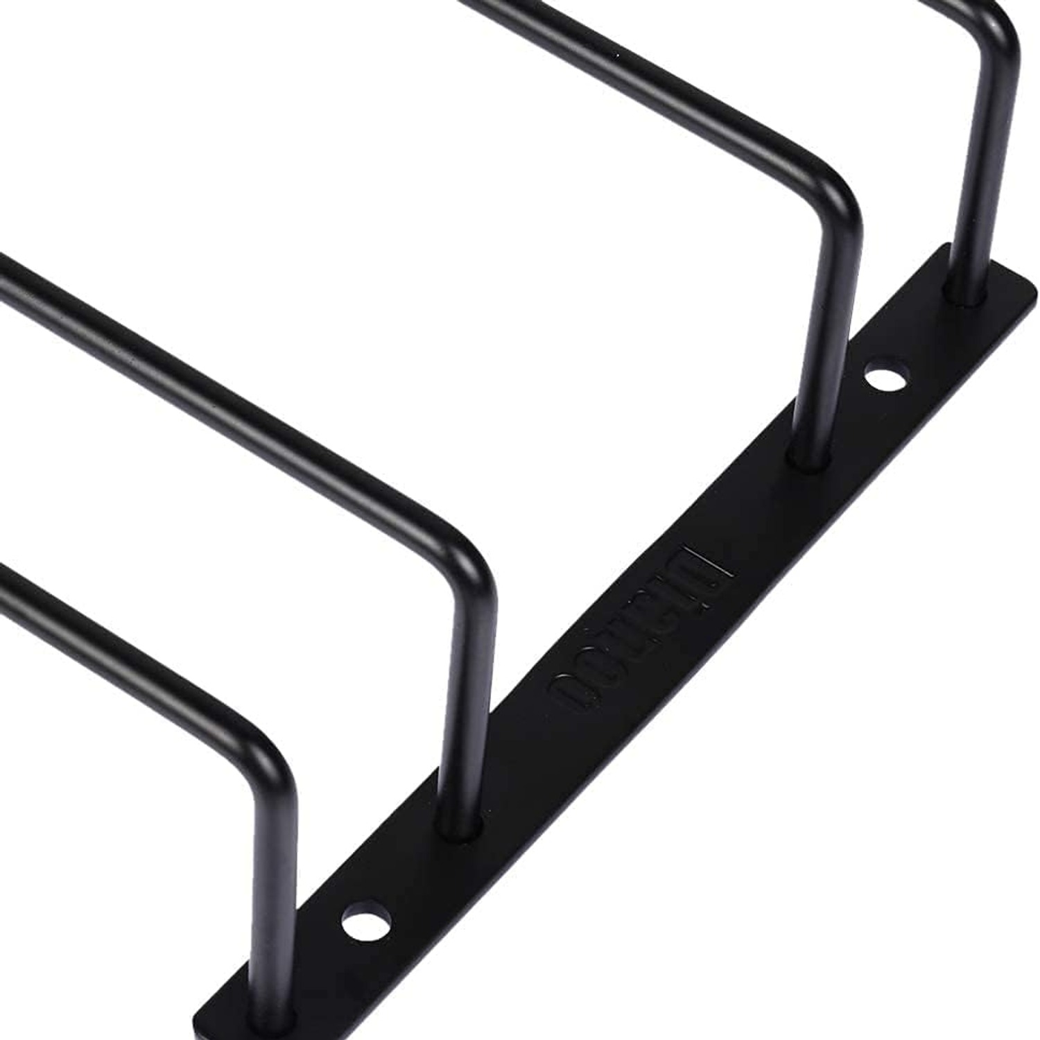 Black Wine Glass Rack 35cm Under-Cabinet Stemware Holder: image 5