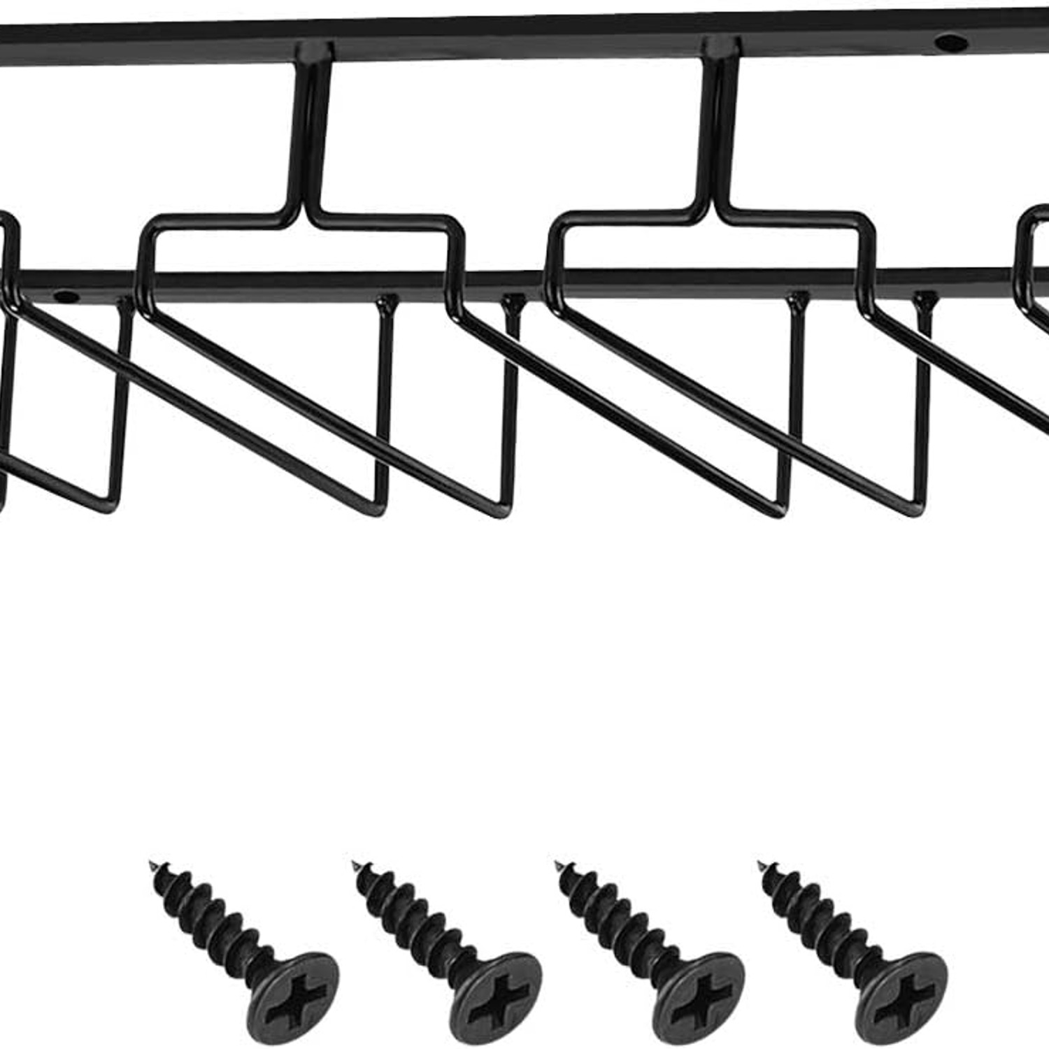 4 Row Under Cabinet Wine Glass Rack