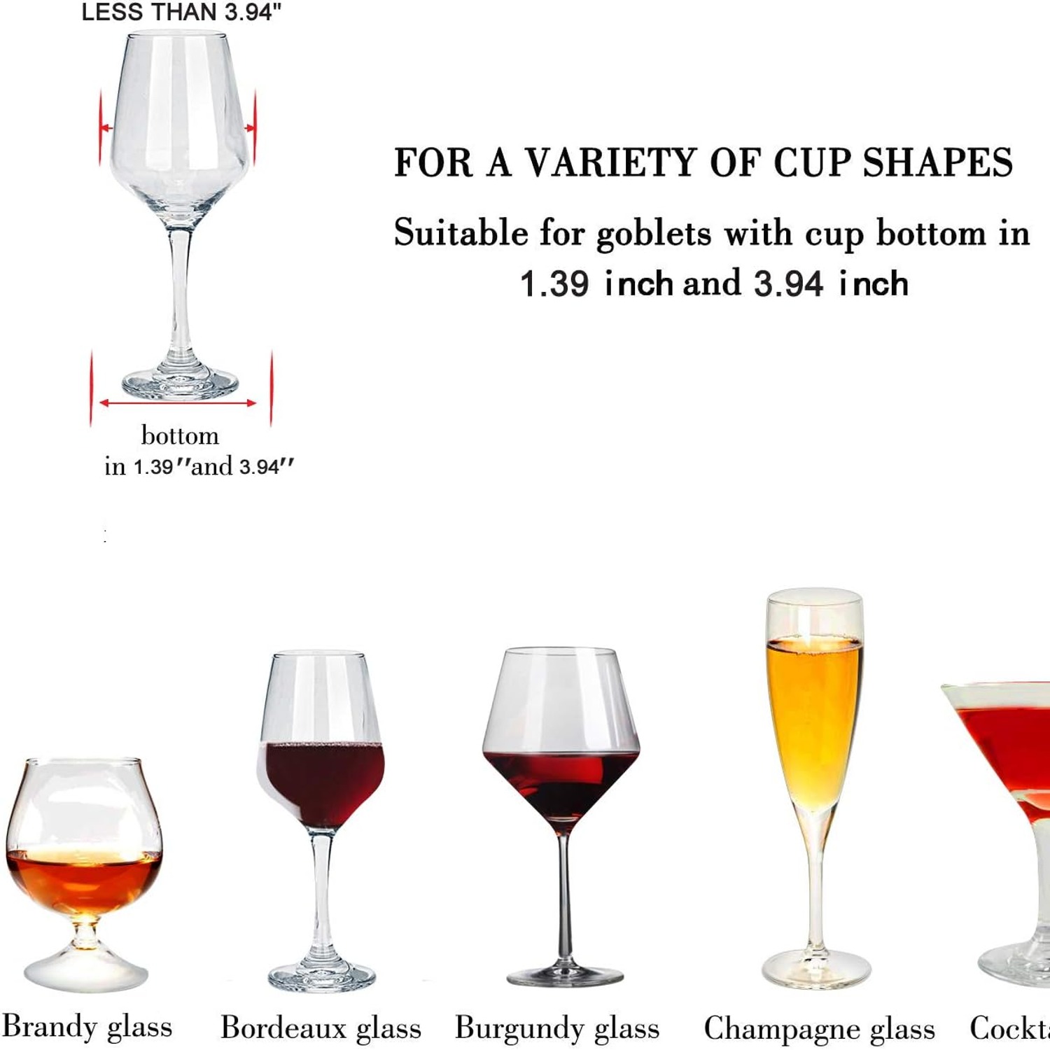4 Row Under Cabinet Wine Glass Rack