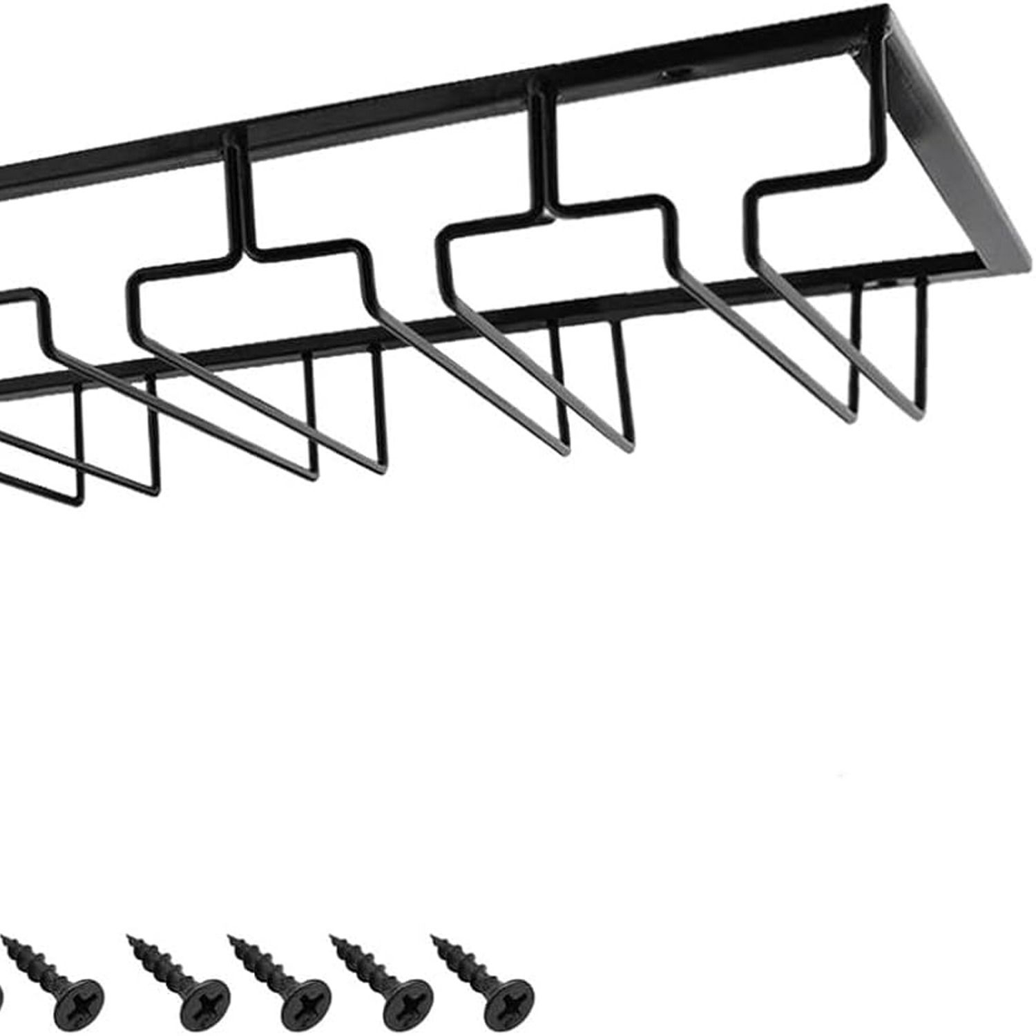4 Row Under Cabinet Wine Glass Rack: image 9